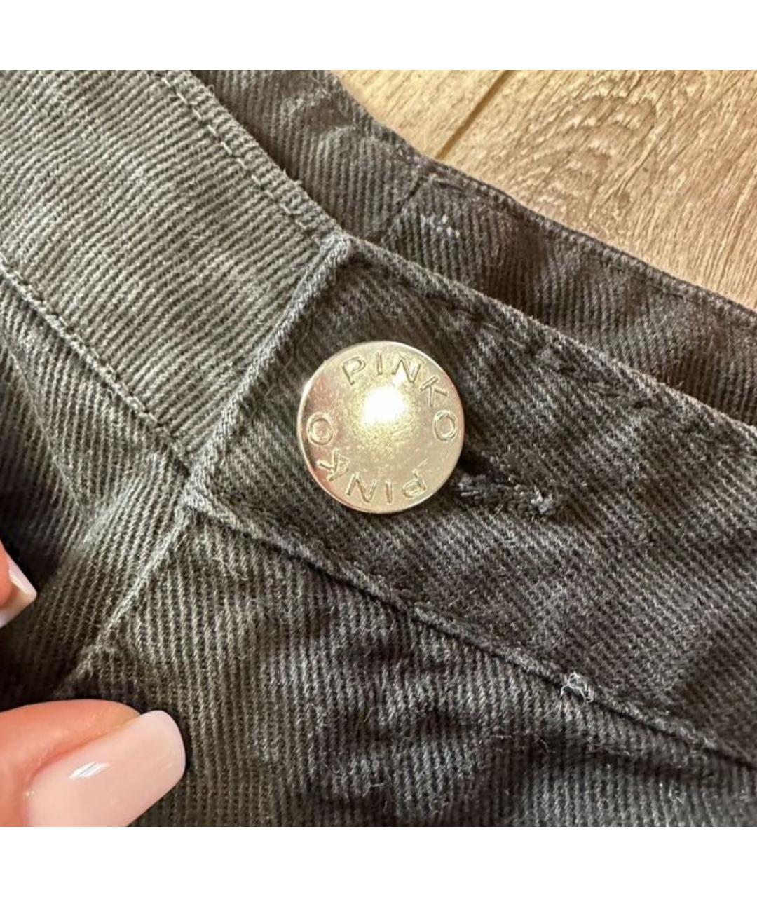 PINKO Черные хлопковые шорты, фото 4