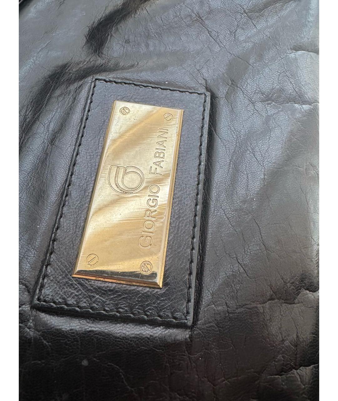 FABIANA FILIPPI Черная кожаная сумка с короткими ручками, фото 5