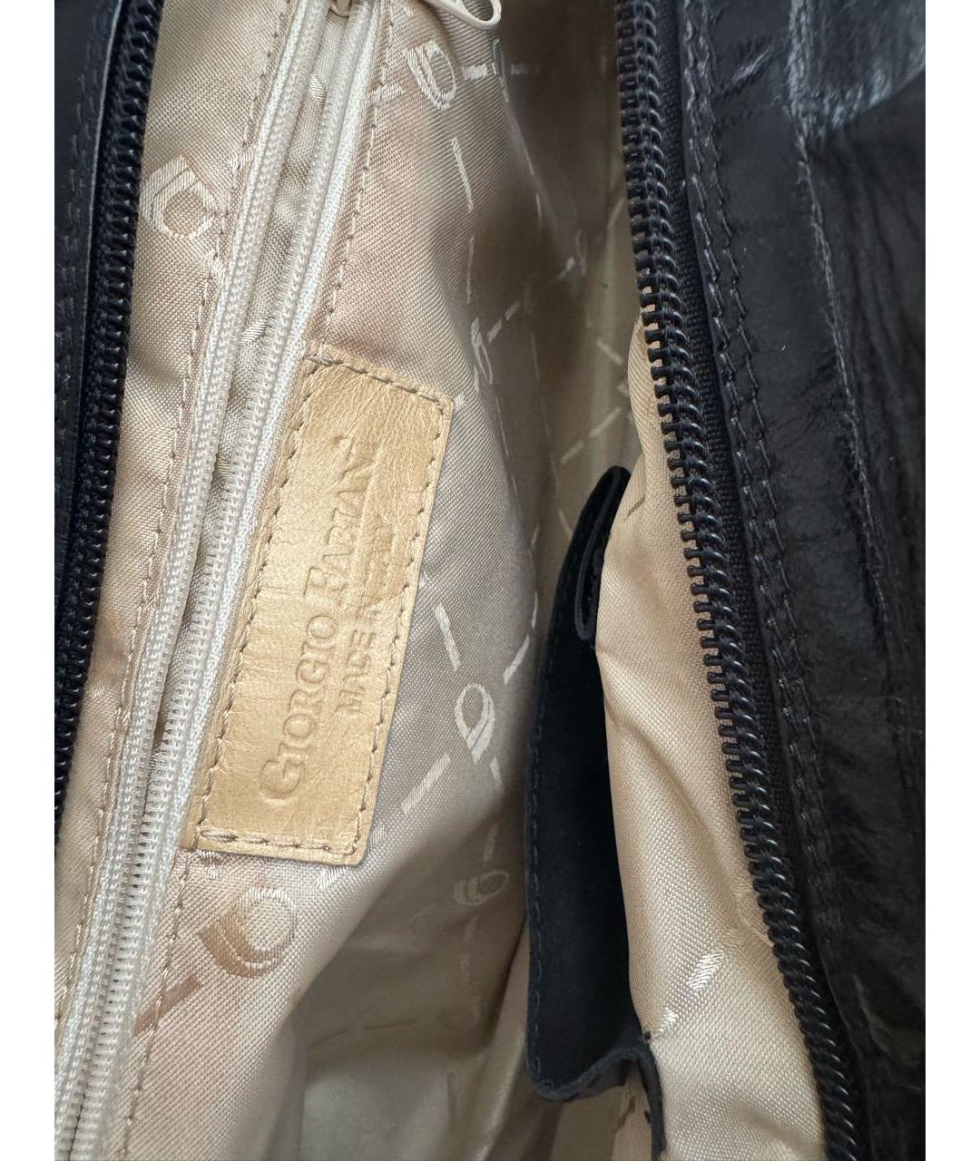 FABIANA FILIPPI Черная кожаная сумка с короткими ручками, фото 6