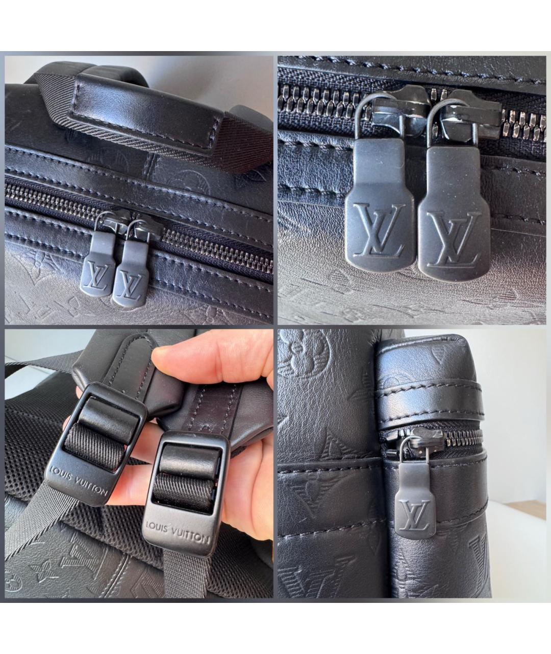 LOUIS VUITTON Черный кожаный рюкзак, фото 8