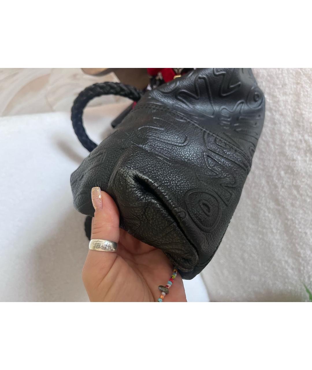 LOUIS VUITTON Черная кожаная сумка тоут, фото 6