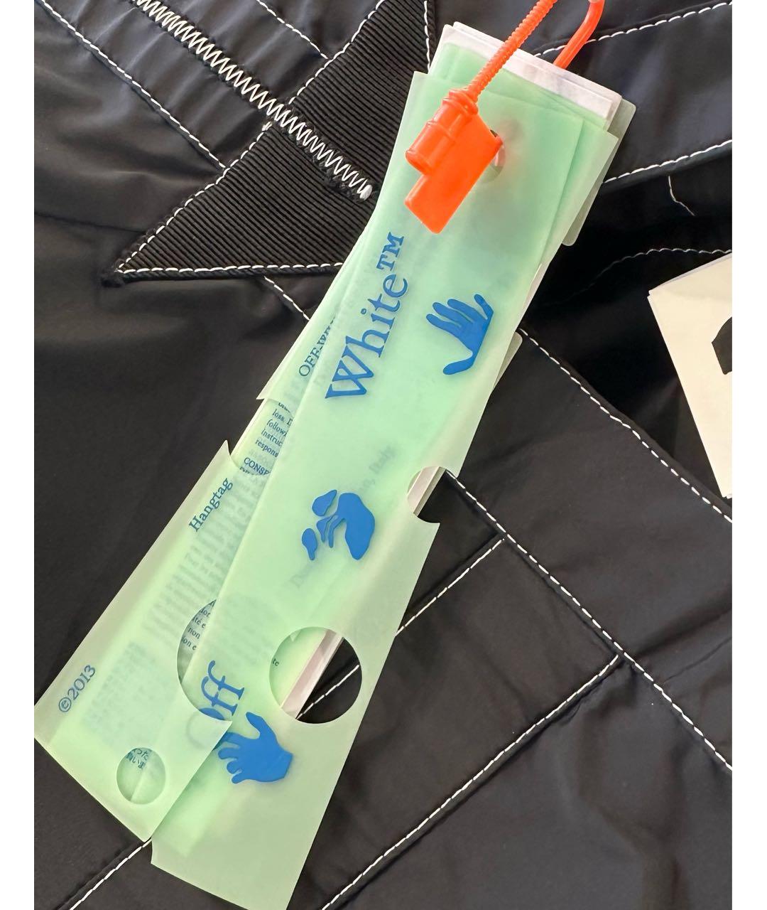 OFF-WHITE Черная полиамидовая юбка миди, фото 4