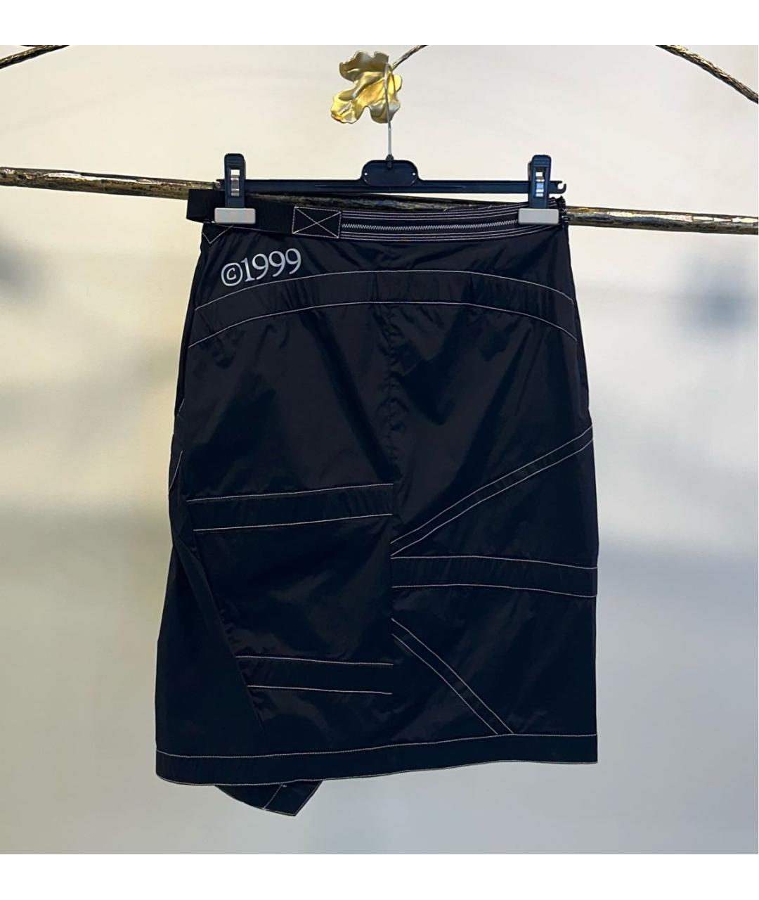 OFF-WHITE Черная полиамидовая юбка миди, фото 2