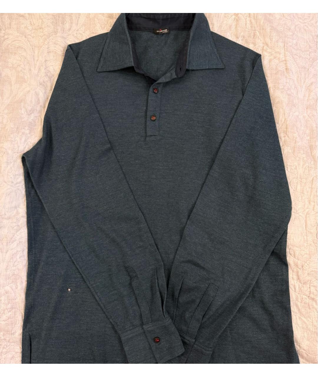 KITON Темно-синий кашемировый джемпер / свитер, фото 2