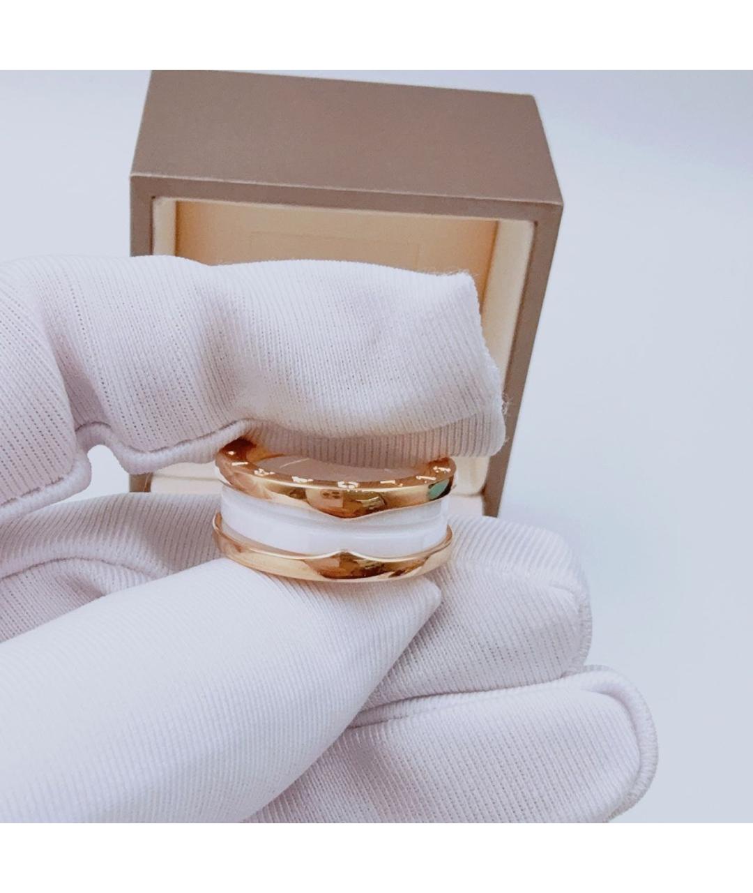 BVLGARI Белое кольцо из розового золота, фото 2