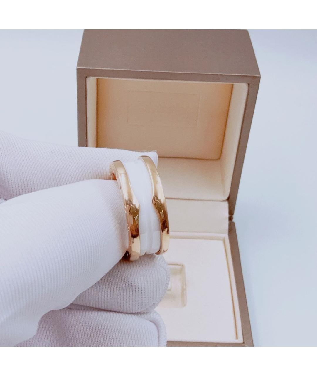 BVLGARI Белое кольцо из розового золота, фото 5