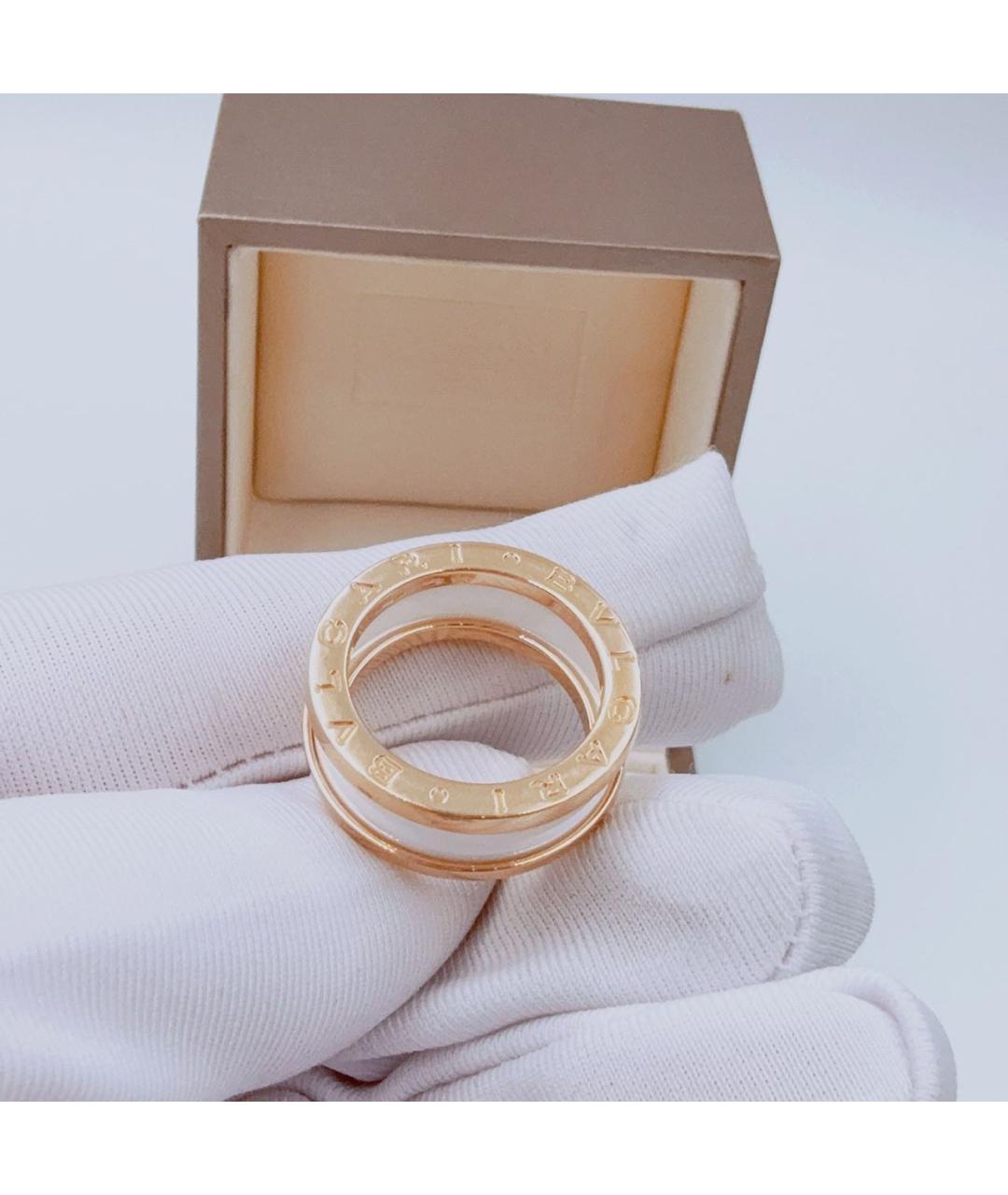 BVLGARI Белое кольцо из розового золота, фото 6