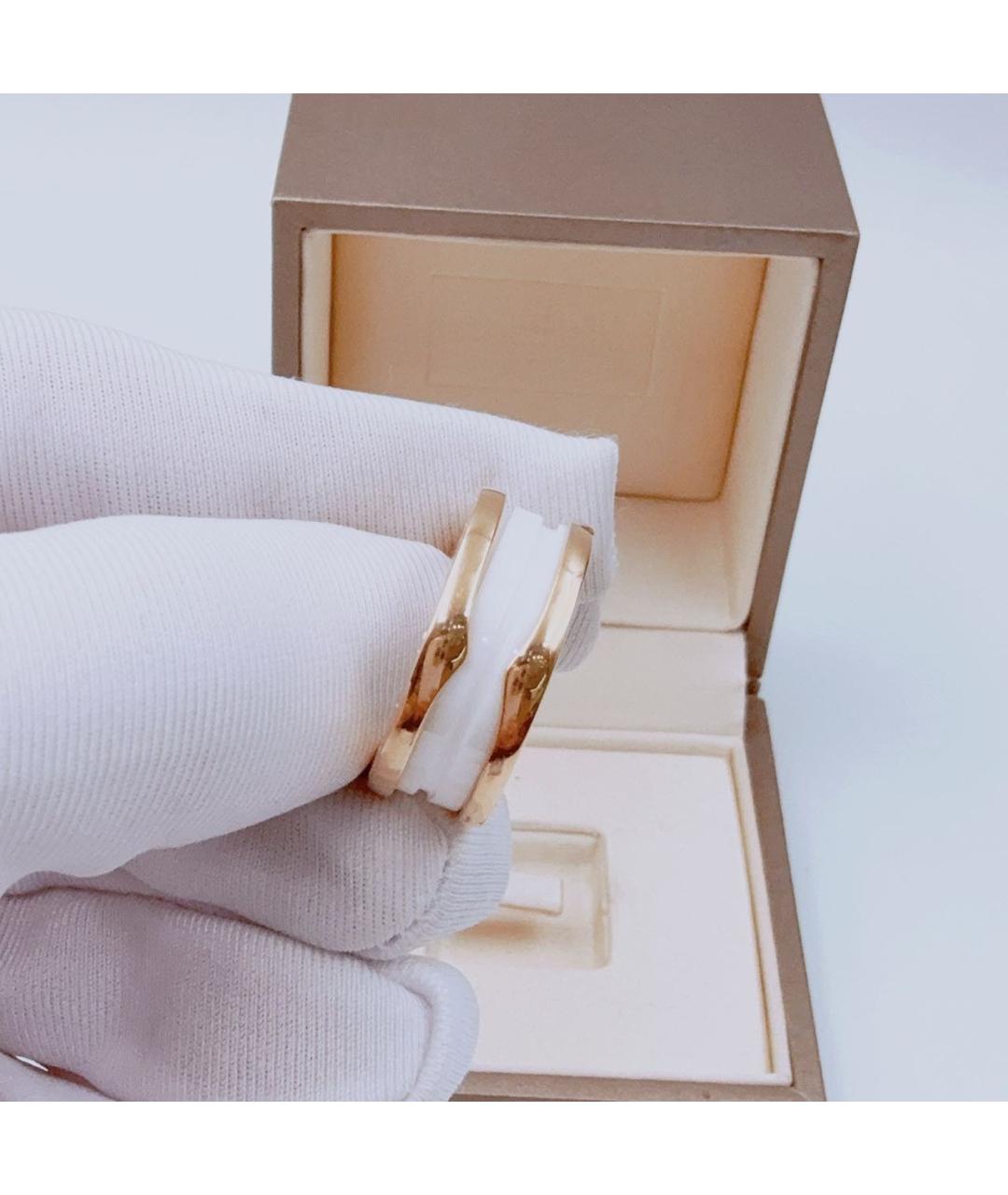 BVLGARI Белое кольцо из розового золота, фото 4