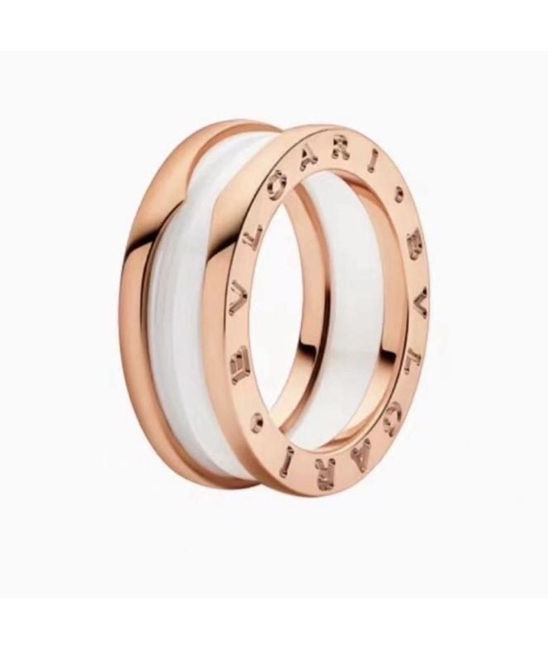 BVLGARI Белое кольцо из розового золота, фото 7