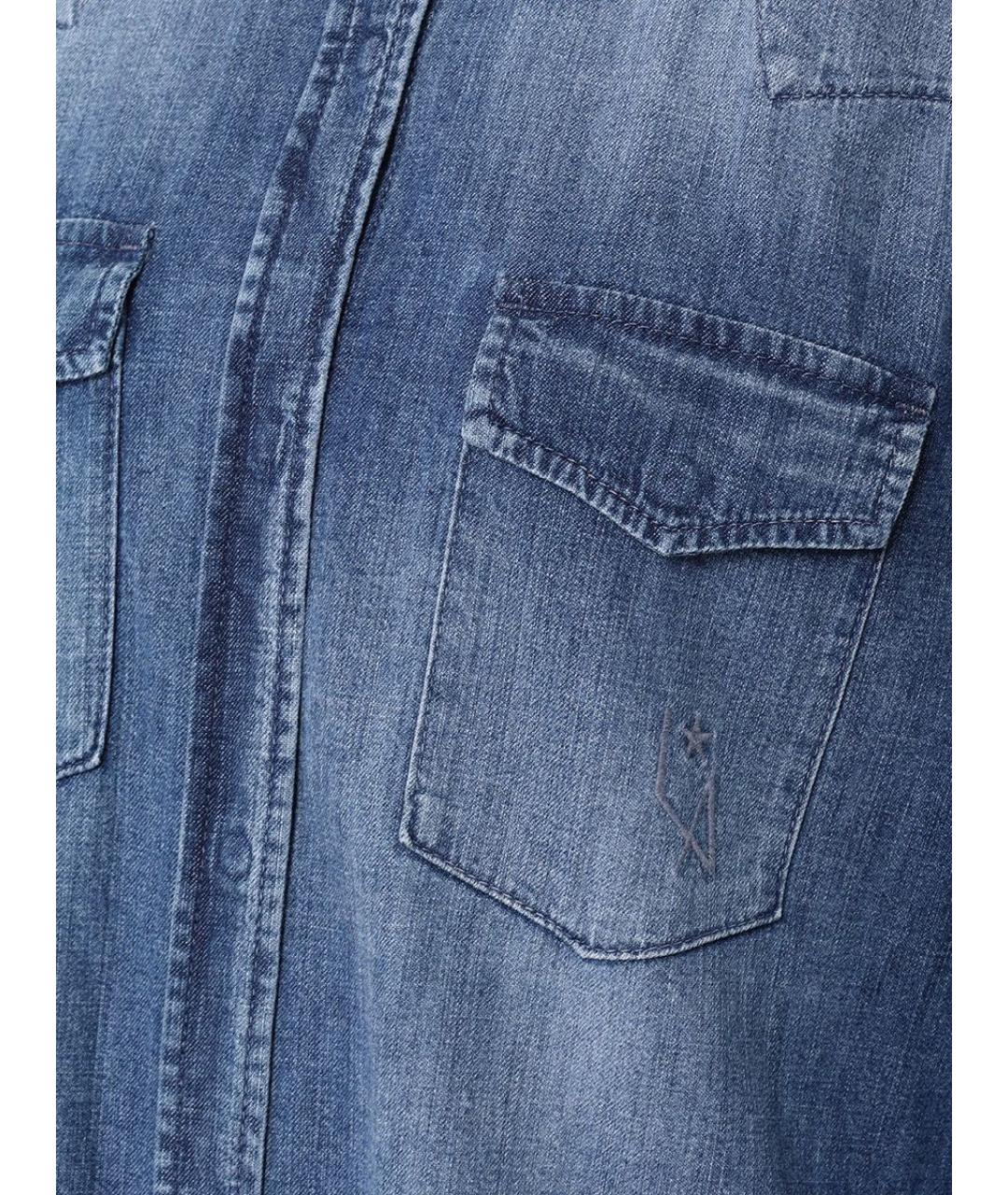 LORENA ANTONIAZZI Синяя хлопковая рубашка, фото 4