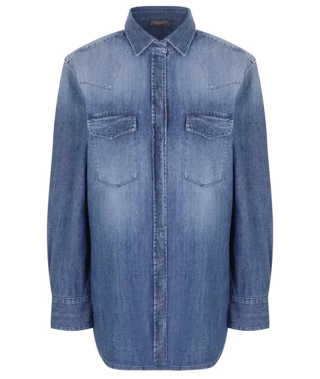 LORENA ANTONIAZZI Синяя хлопковая рубашка, фото 1