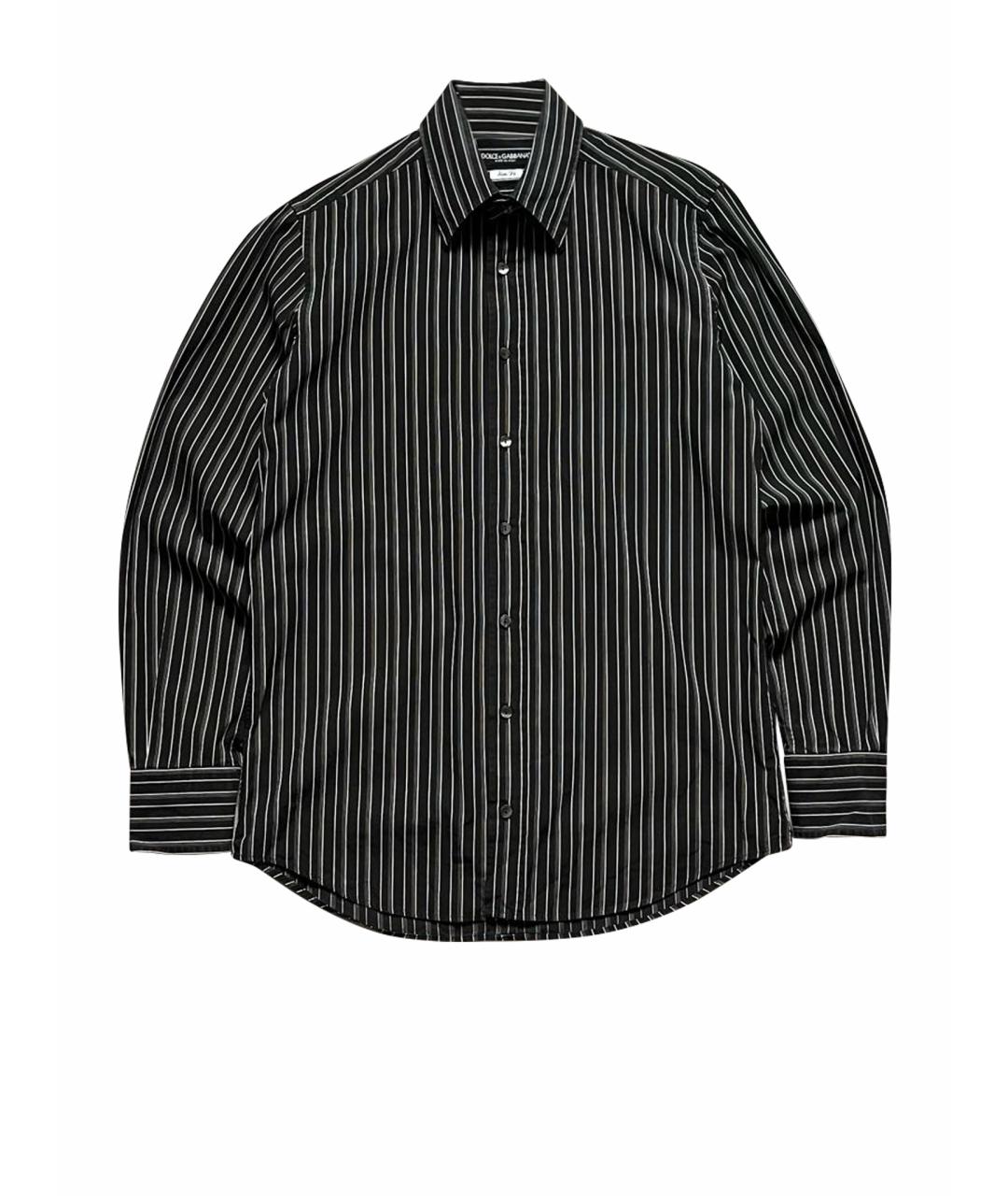 DOLCE&GABBANA Черная хлопковая кэжуал рубашка, фото 1