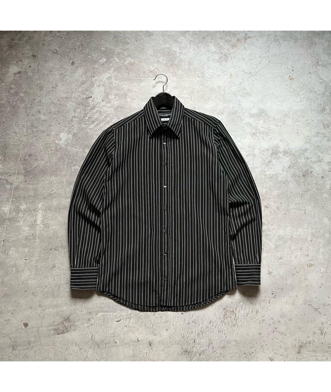 DOLCE&GABBANA Черная хлопковая кэжуал рубашка, фото 9