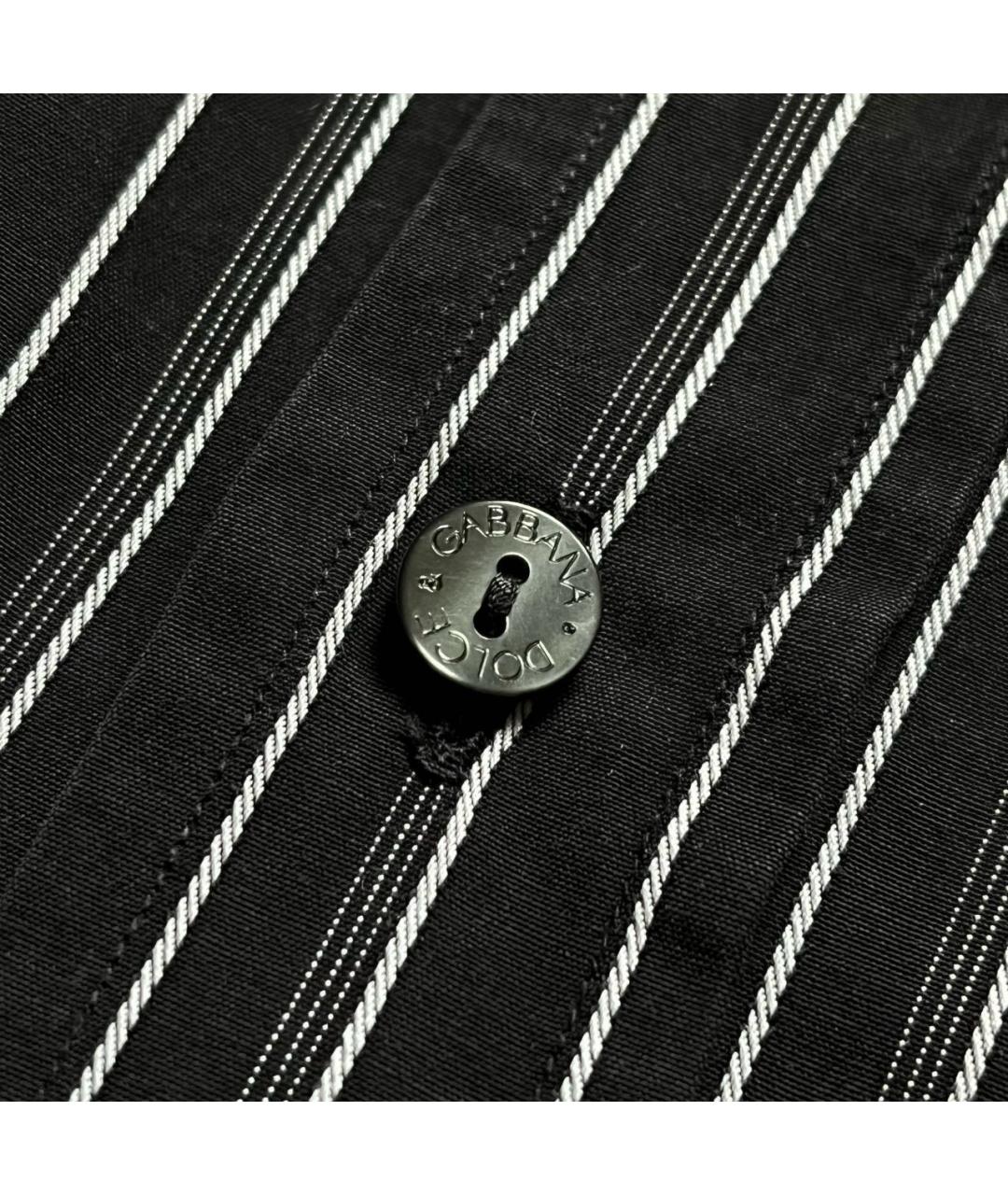 DOLCE&GABBANA Черная хлопковая кэжуал рубашка, фото 6