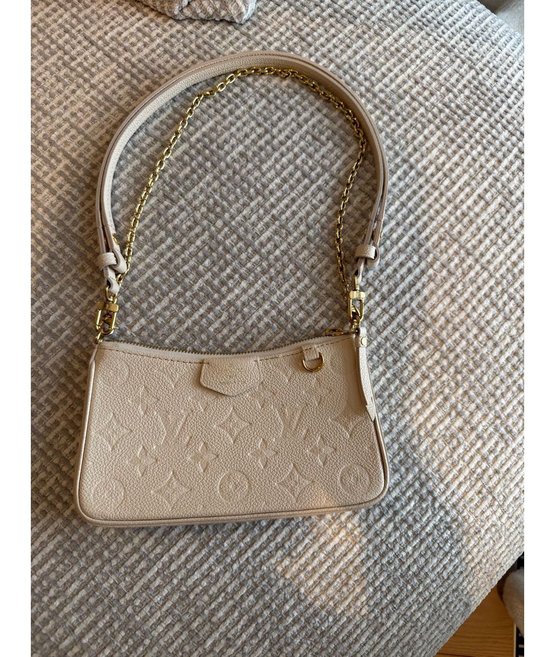 LOUIS VUITTON Белая кожаная сумка с короткими ручками, фото 6