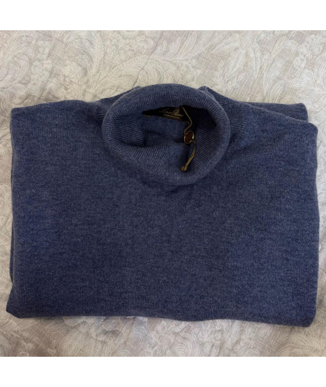 LORO PIANA Темно-синяя кашемировая водолазка, фото 3
