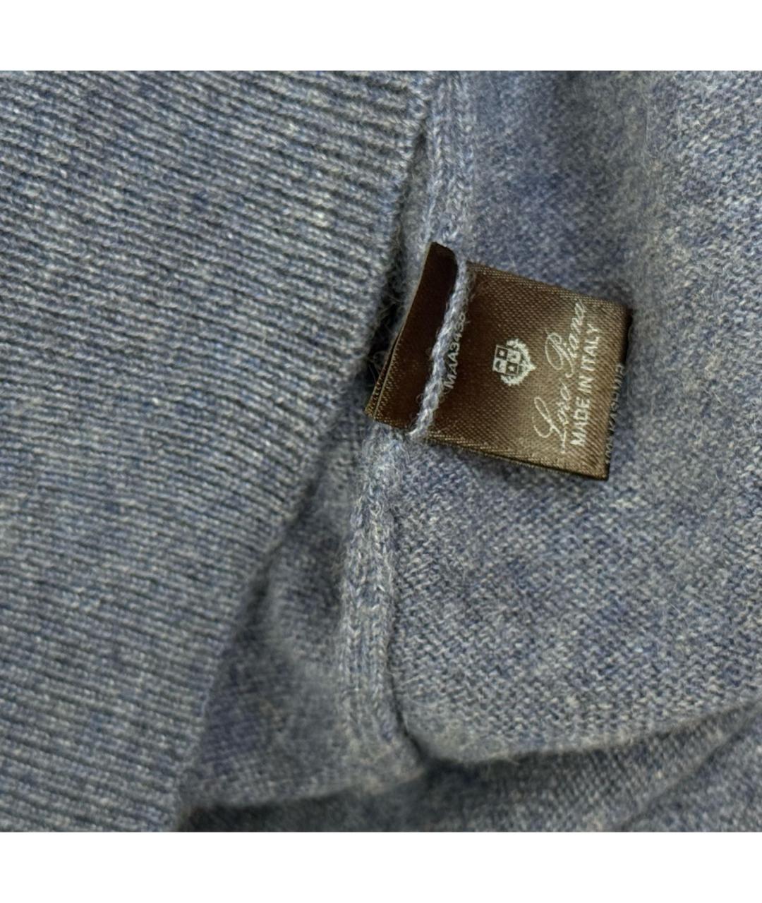 LORO PIANA Темно-синяя кашемировая водолазка, фото 6