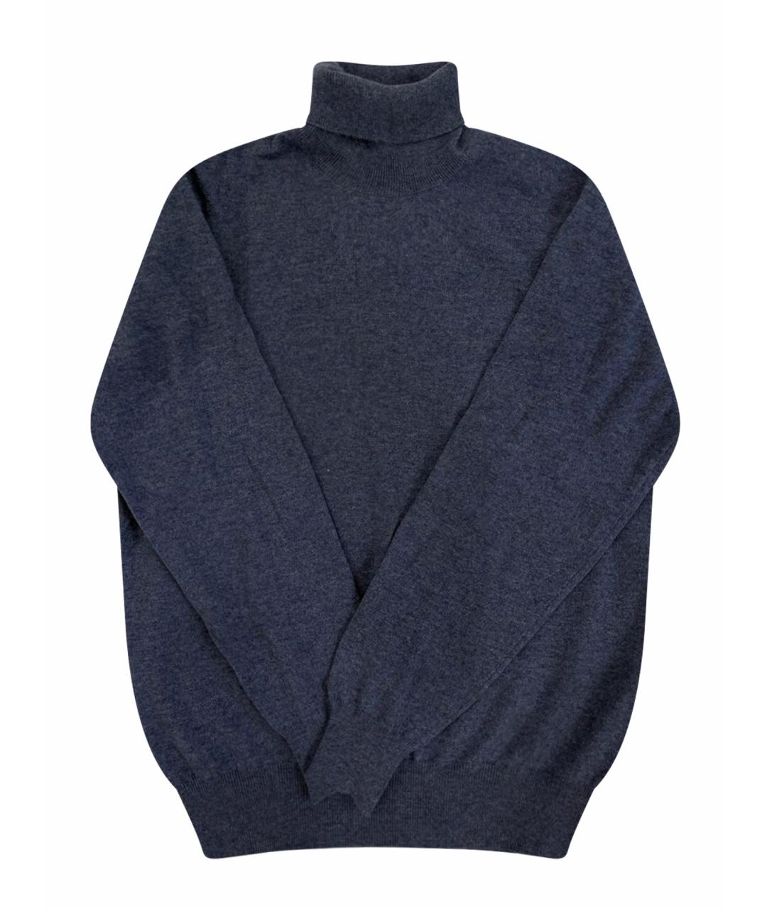 LORO PIANA Темно-синяя кашемировая водолазка, фото 1