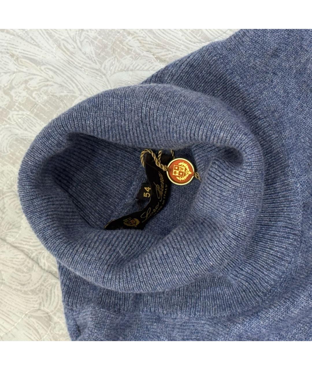 LORO PIANA Темно-синяя кашемировая водолазка, фото 4