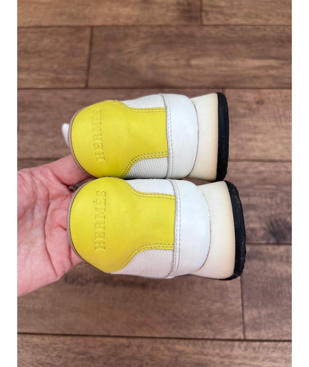 HERMES Кожаные кроссовки, фото 4