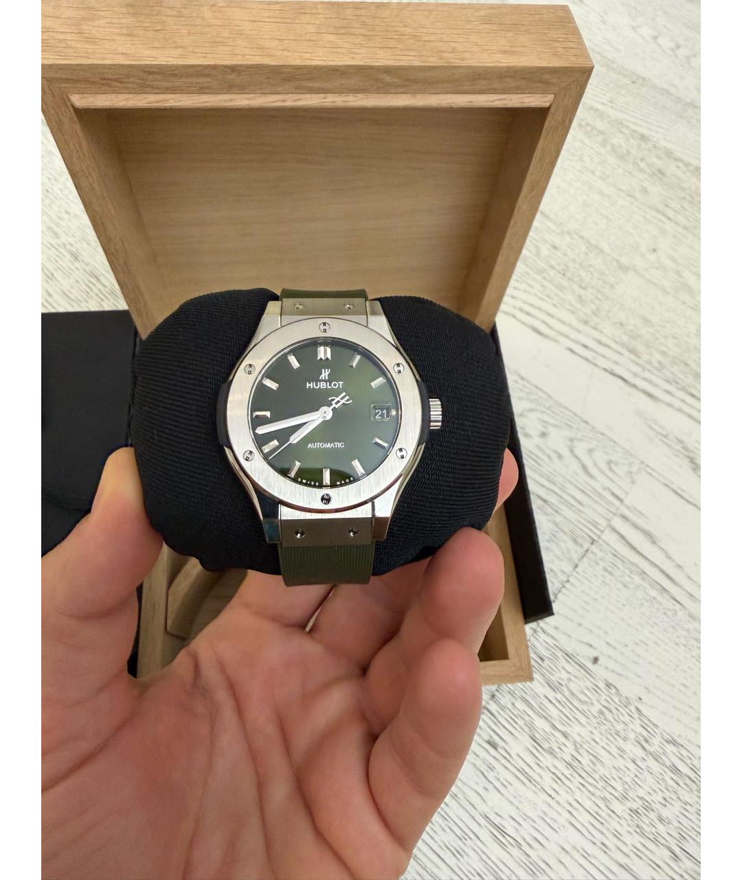 HUBLOT Зеленые часы, фото 3