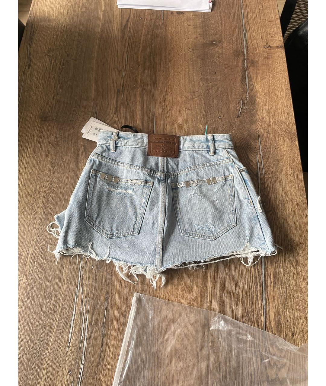 ALEXANDER WANG Голубые хлопковые шорты, фото 2