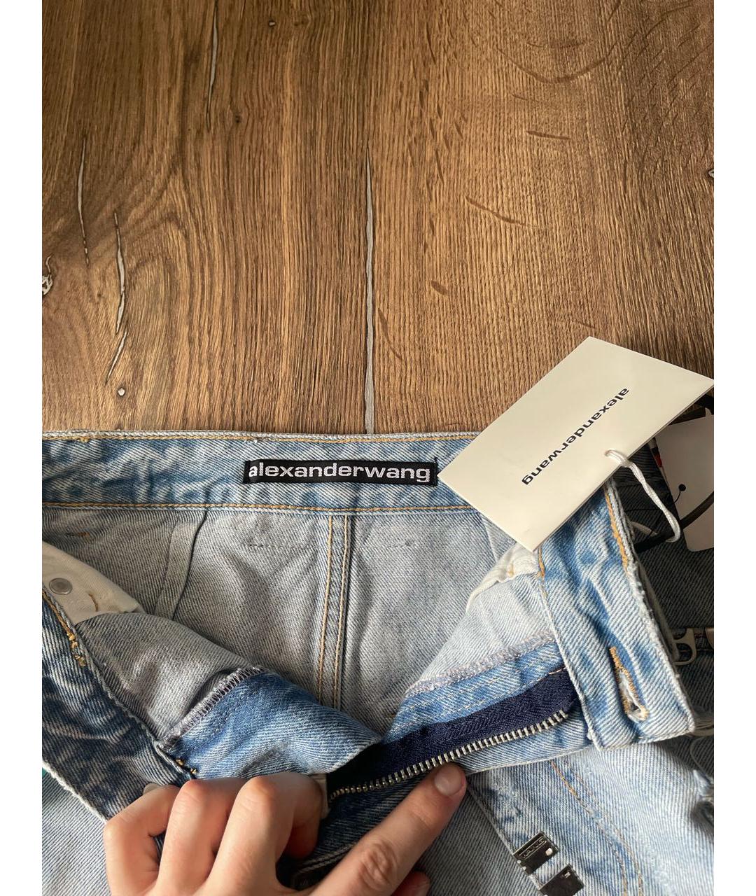 ALEXANDER WANG Голубые хлопковые шорты, фото 3