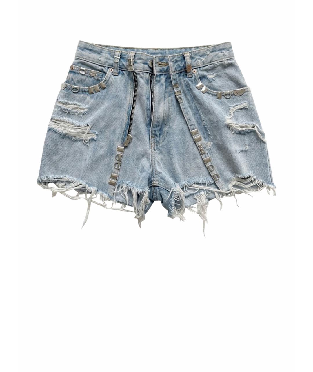 ALEXANDER WANG Голубые хлопковые шорты, фото 1