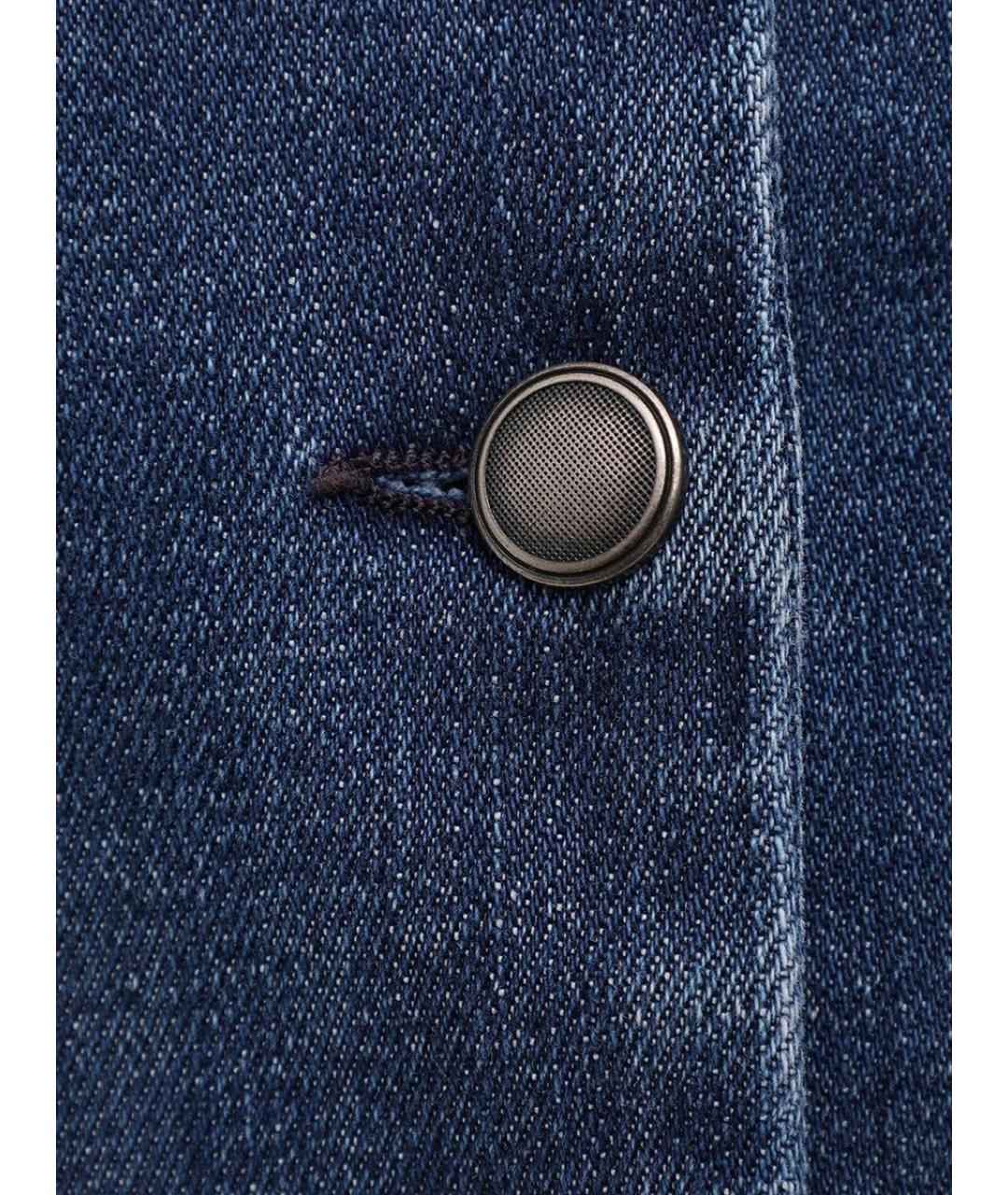 LORENA ANTONIAZZI Синий хлопко-эластановый жилет, фото 5