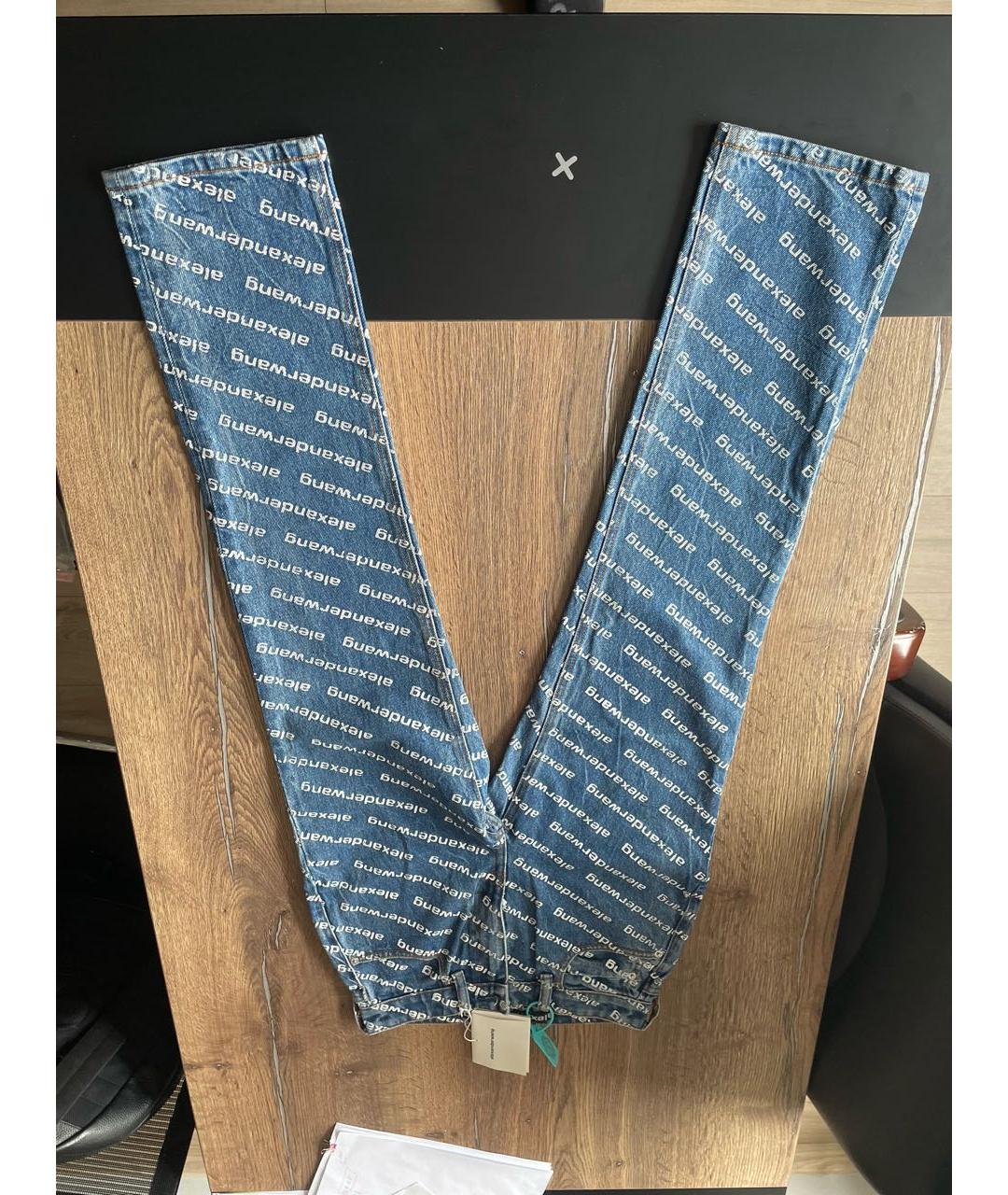 ALEXANDER WANG Синие хлопковые прямые джинсы, фото 5