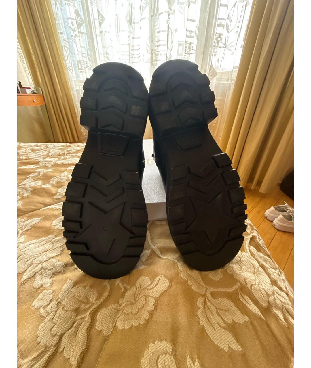 CHRISTIAN DIOR Черные кожаные полусапоги, фото 6