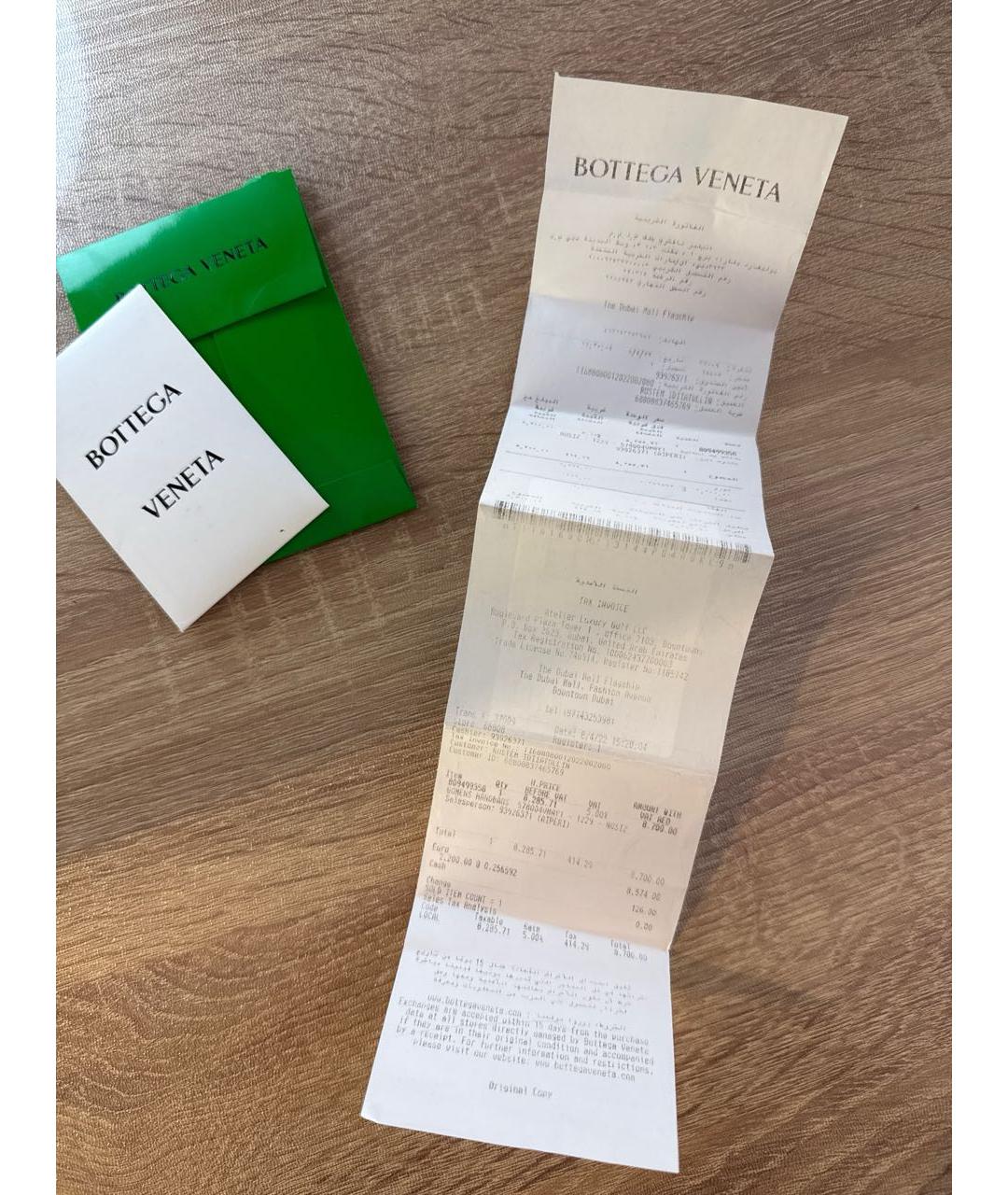 BOTTEGA VENETA Черная кожаная сумка через плечо, фото 5