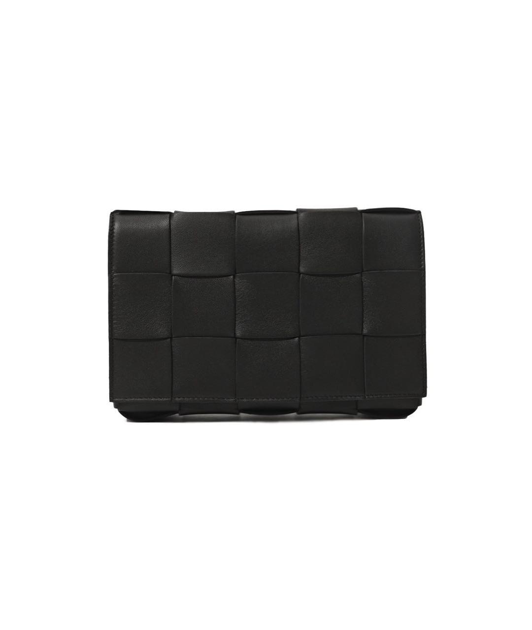 BOTTEGA VENETA Черная кожаная сумка через плечо, фото 9