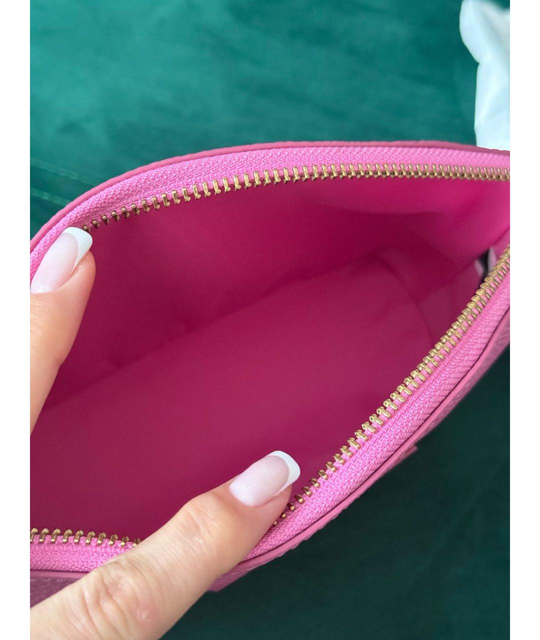 MARC JACOBS Розовая кожаная косметичка, фото 4