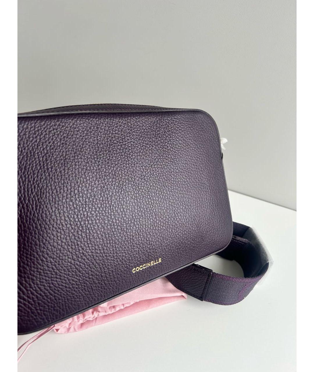COCCINELLE Фиолетовая кожаная сумка через плечо, фото 6