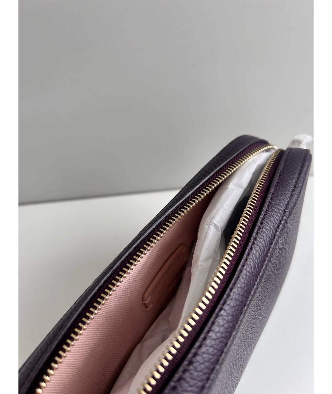 COCCINELLE Фиолетовая кожаная сумка через плечо, фото 4