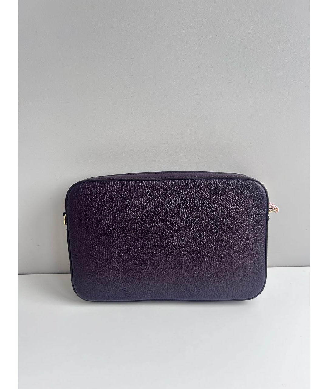 COCCINELLE Фиолетовая кожаная сумка через плечо, фото 3