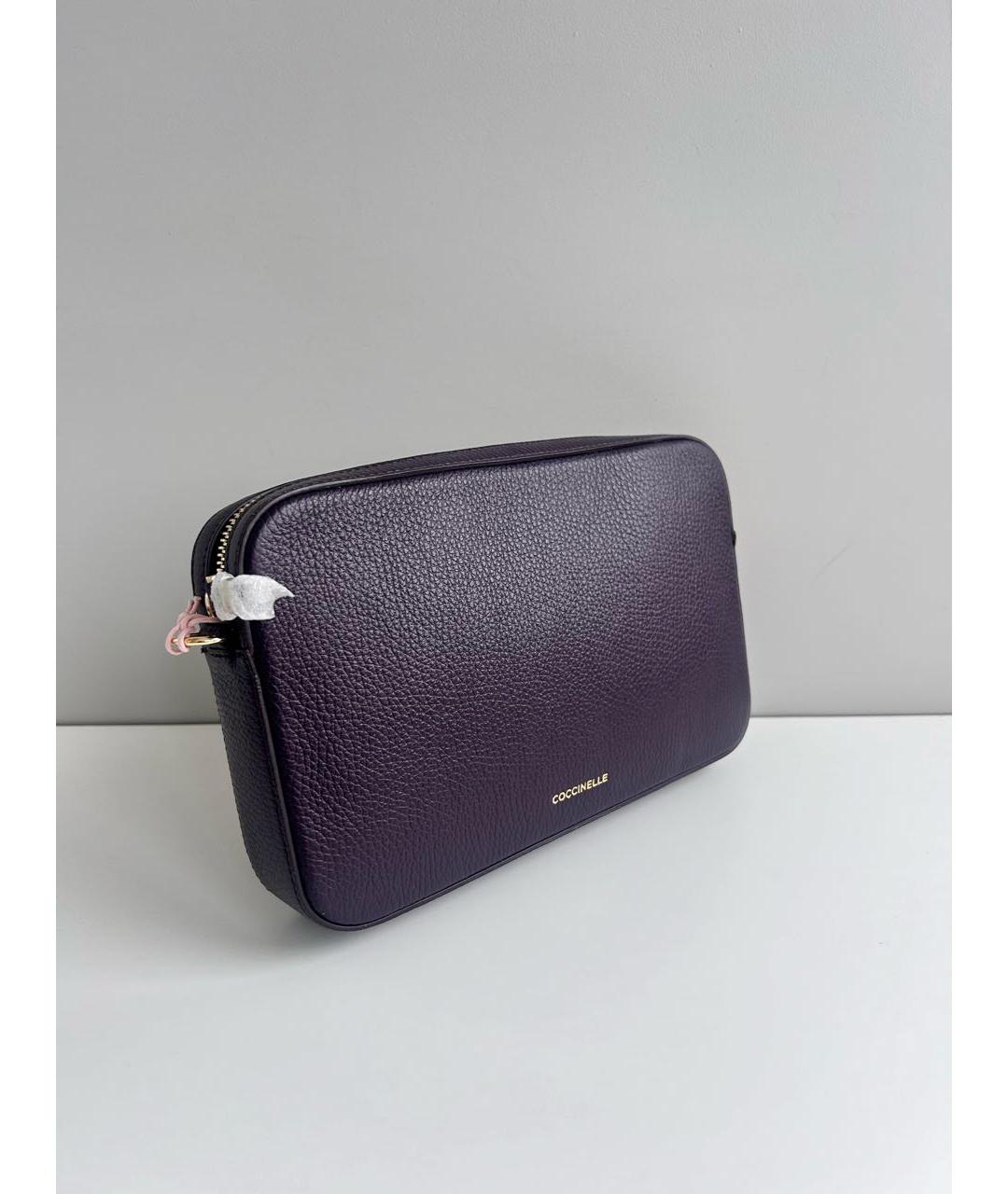 COCCINELLE Фиолетовая кожаная сумка через плечо, фото 2