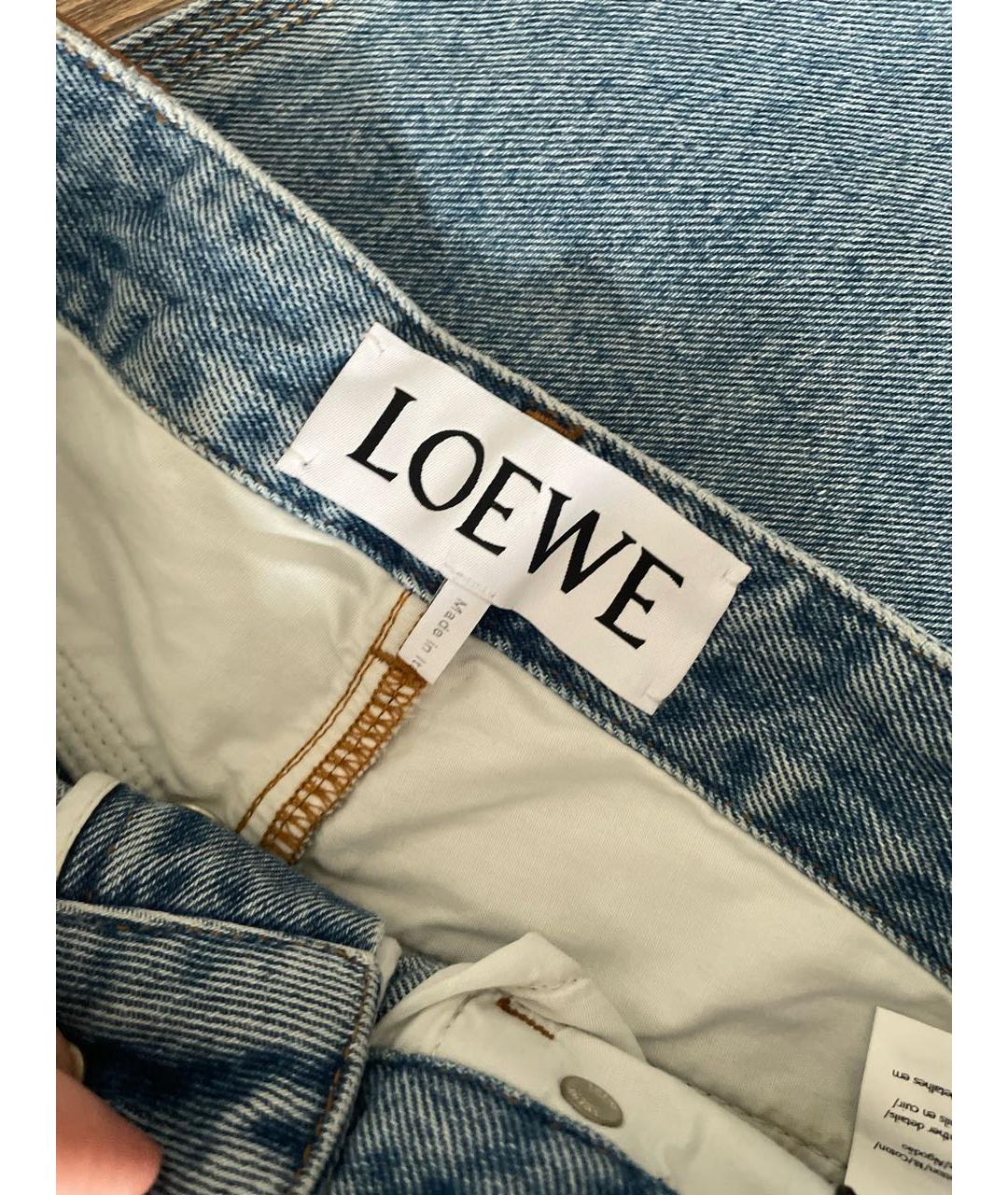 LOEWE Синие хлопковые прямые джинсы, фото 3