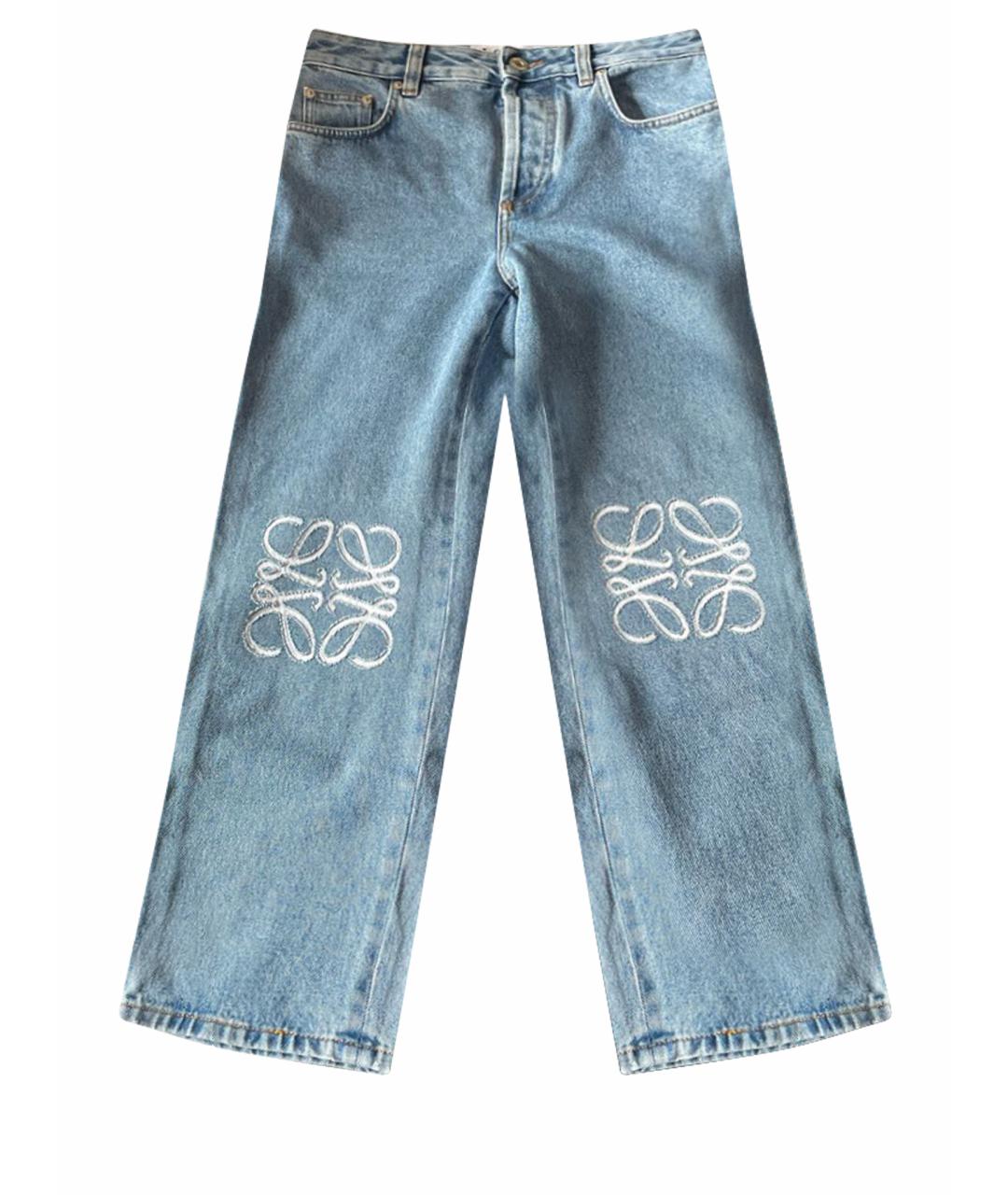 LOEWE Синие хлопковые прямые джинсы, фото 1