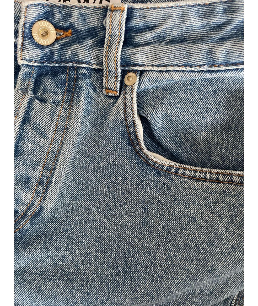 LOEWE Синие хлопковые прямые джинсы, фото 4