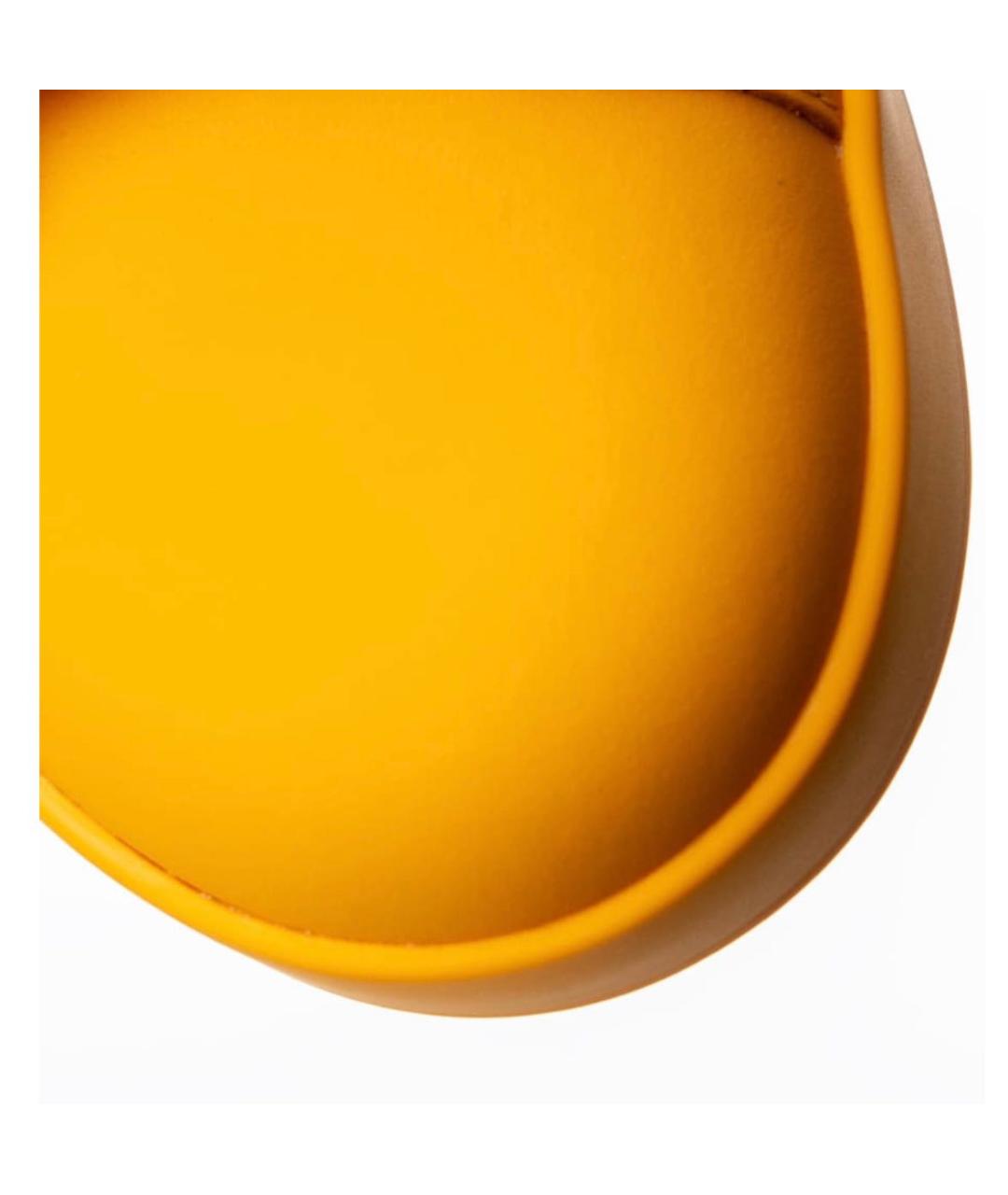 DOLCE&GABBANA Оранжевое кожаные кеды, фото 4