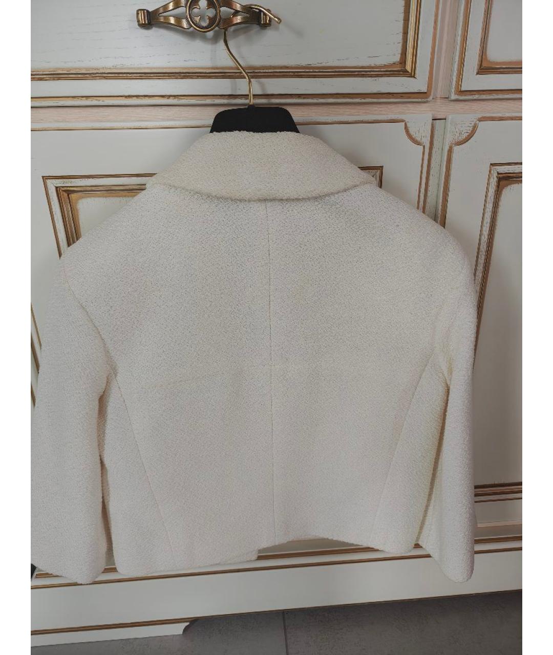 CHANEL Белый шелковый жакет/пиджак, фото 2