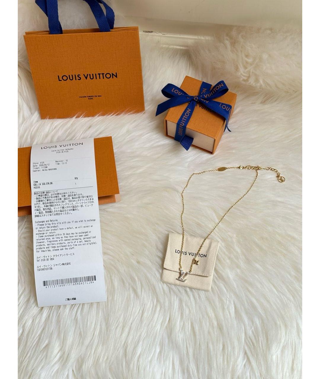 LOUIS VUITTON Золотое колье, фото 5