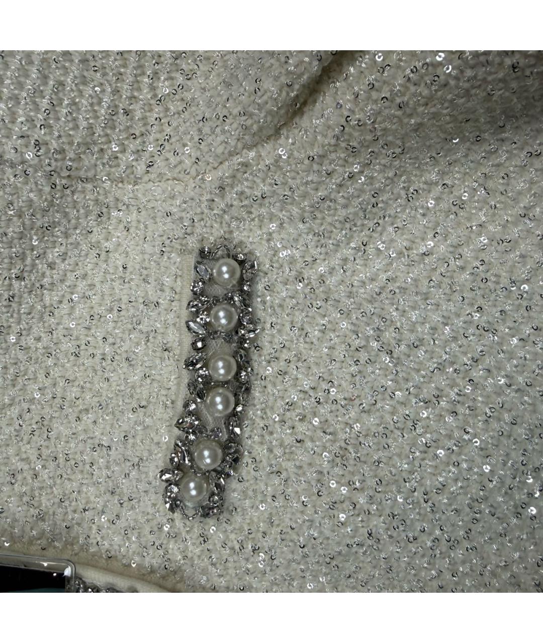 SELF-PORTRAIT Белый полиэстеровый кардиган, фото 4