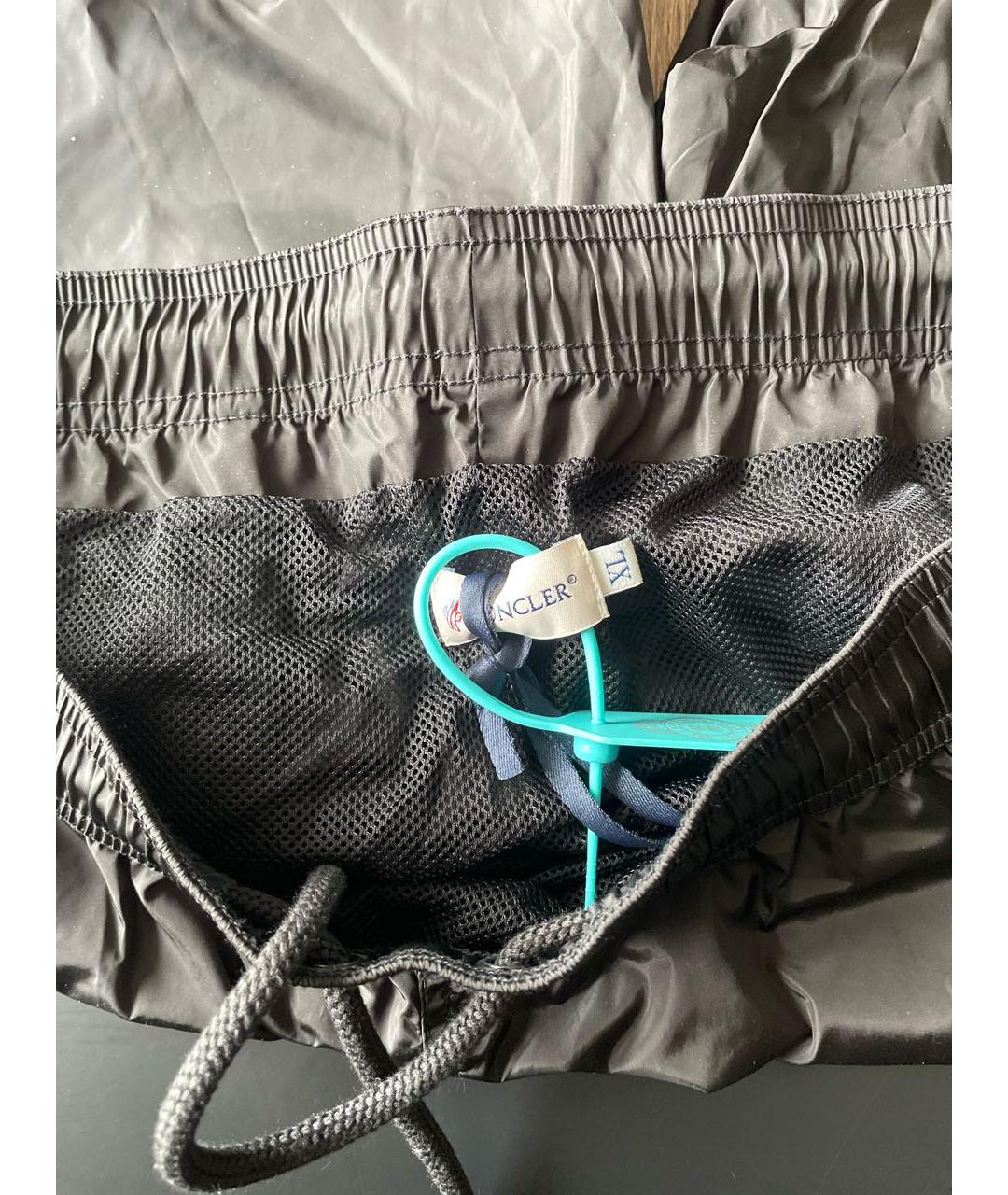 MONCLER Черные полиэстеровые плавки, фото 3