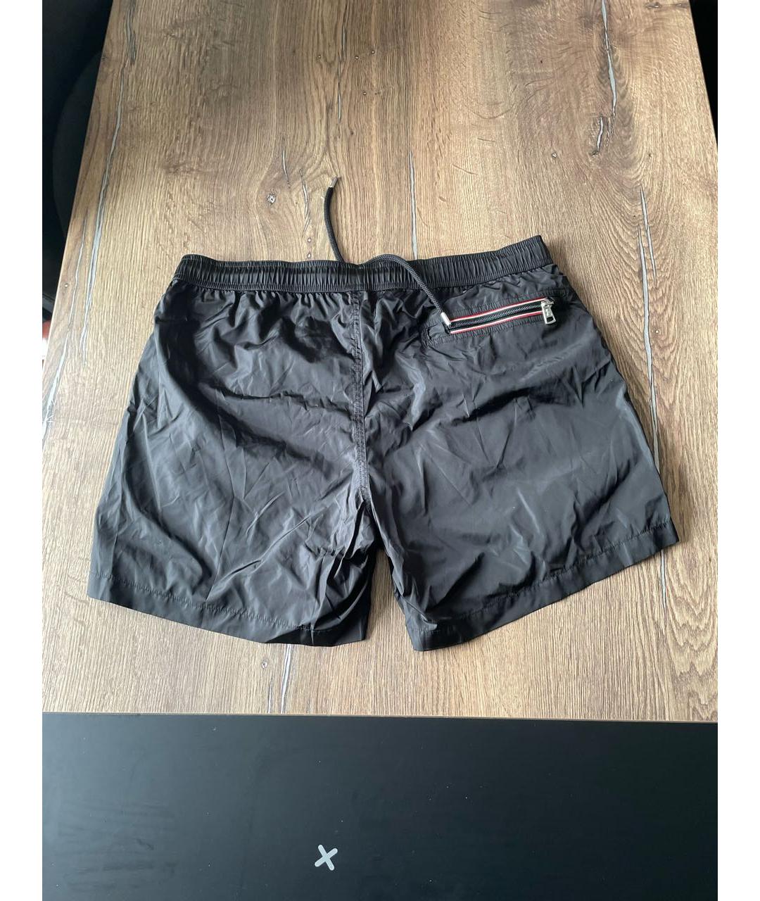 MONCLER Черные полиэстеровые плавки, фото 2