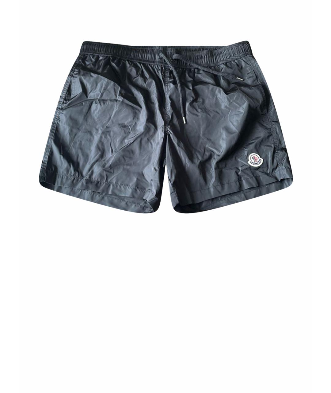 MONCLER Черные полиэстеровые плавки, фото 1