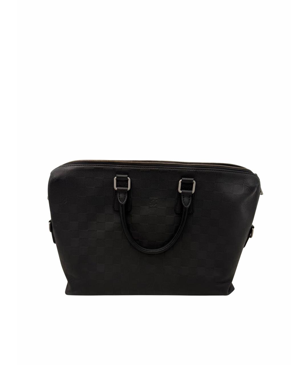 LOUIS VUITTON Черный кожаный портфель, фото 1