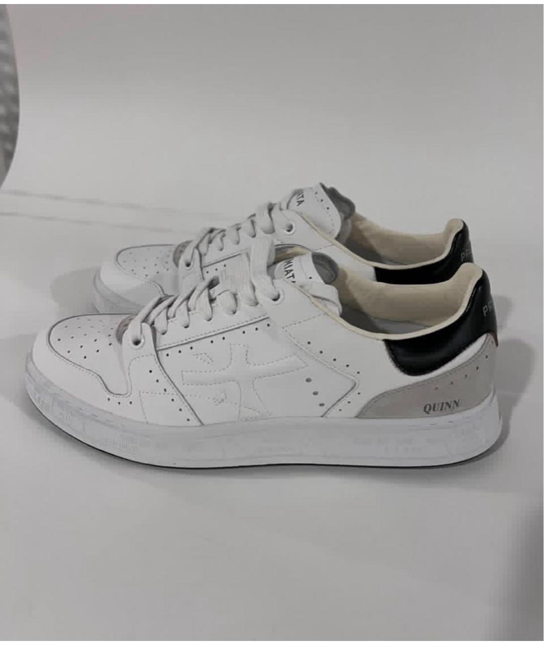 PREMIATA Белые кожаные низкие кроссовки / кеды, фото 2